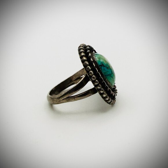 Vintage Sterling Ring — Signed “ER” — Size 6.5, 7g - Picture 3 of 5